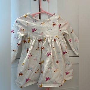 NWOT Baby girls 12 month CAT & JACK long sleeve dress with diaper cover